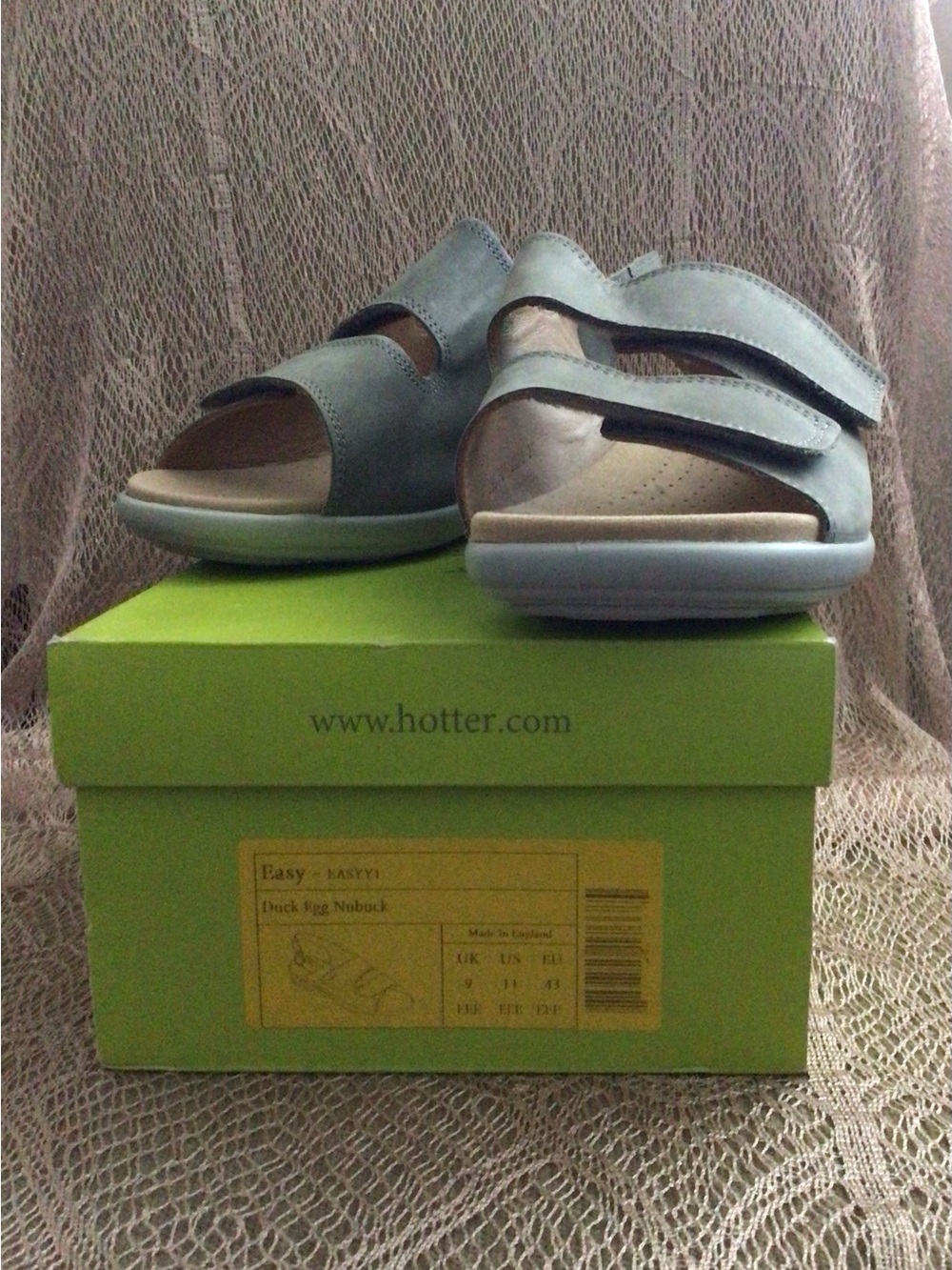 Hotter Women’s Easy Adjustable Sandals in Light Gray - 11 EEE - Picture 2 of 5
